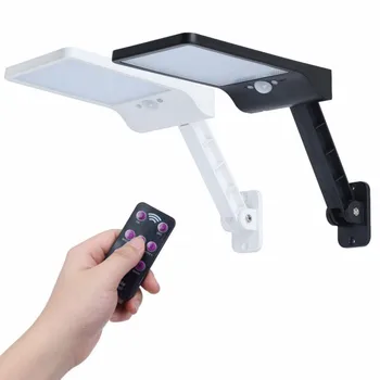 

48LED Solar Light with Remote Control Outdoor Solar Lamp 3 modes PIR Motion Sensor Waterproof Wall Light Sunlight Powered light