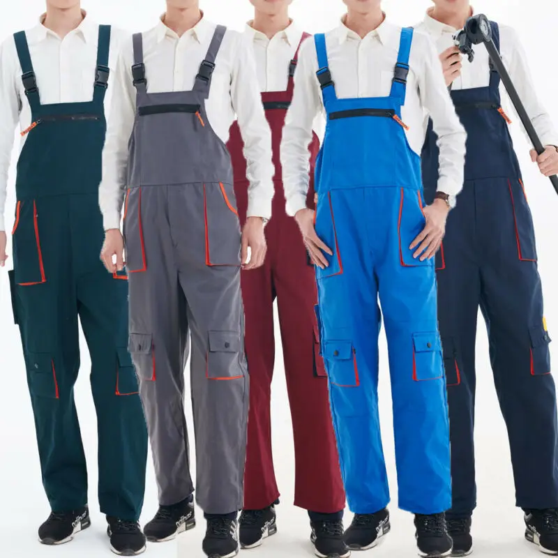 Large Size 4XL Men's Bib Pants Fashion Functional Clothing Men Heavy Duty Work Jumpsuit Coveralls Overalls Mechanic Indoor Pants Large Size 4XL Men's Bib Pants Fashion Functional Clothing Men Heavy Duty Work Jumpsuit Coveralls Overalls Mechanic Indoor Pants