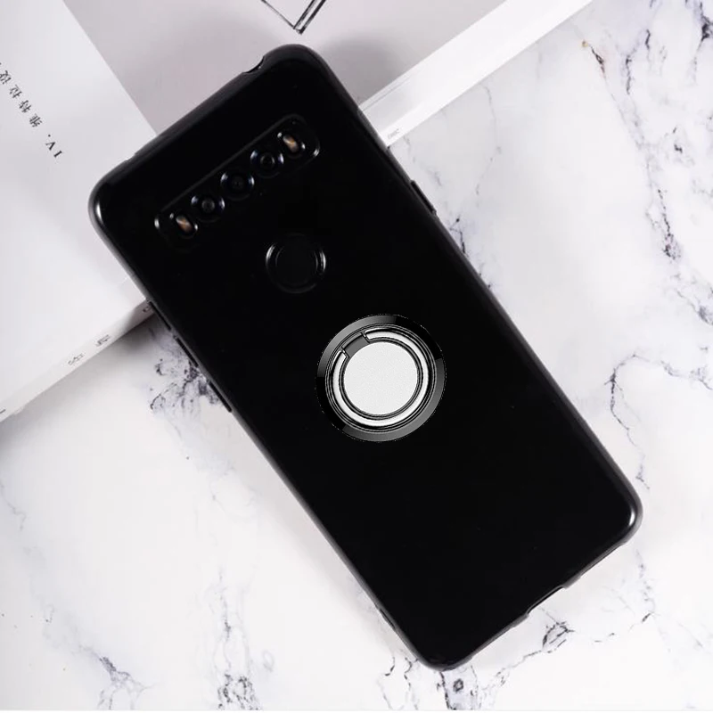 For TCL 10 SE 10SE TCL10SE TCL10 Back Ring Holder Bracket Phone Case Phone TPU Soft Silicone Cover