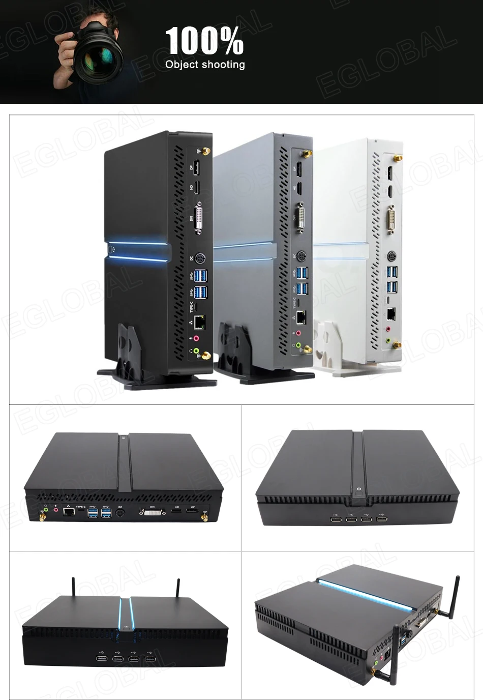 Game Killer Mini PC with Intel Core i9 9900KF/i7 9700KF, Nvidia RTX1660S 6GB, AX200 WiFi, 4K HDMI/DP/DVI – High-Performance Desktop Computer. Description Image.