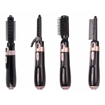 

4 in 1 Ionic Hair Curler Straightener Hair Hot Air Comb Hair Dryer Brush Multi-functional Negative Ion Brush Hair Styler Comb