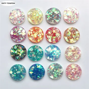 

200 pcs Round Resin charms beads Diameter Diameter 20mm Cabochon Flat back diy for jewelry making charm Pendant E2065