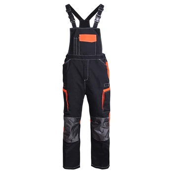 

Customize Logo Men's Coveeralls Overalls Pants Workshop Uniforms Pockets Auto Repair Black High Quality Free Shipping