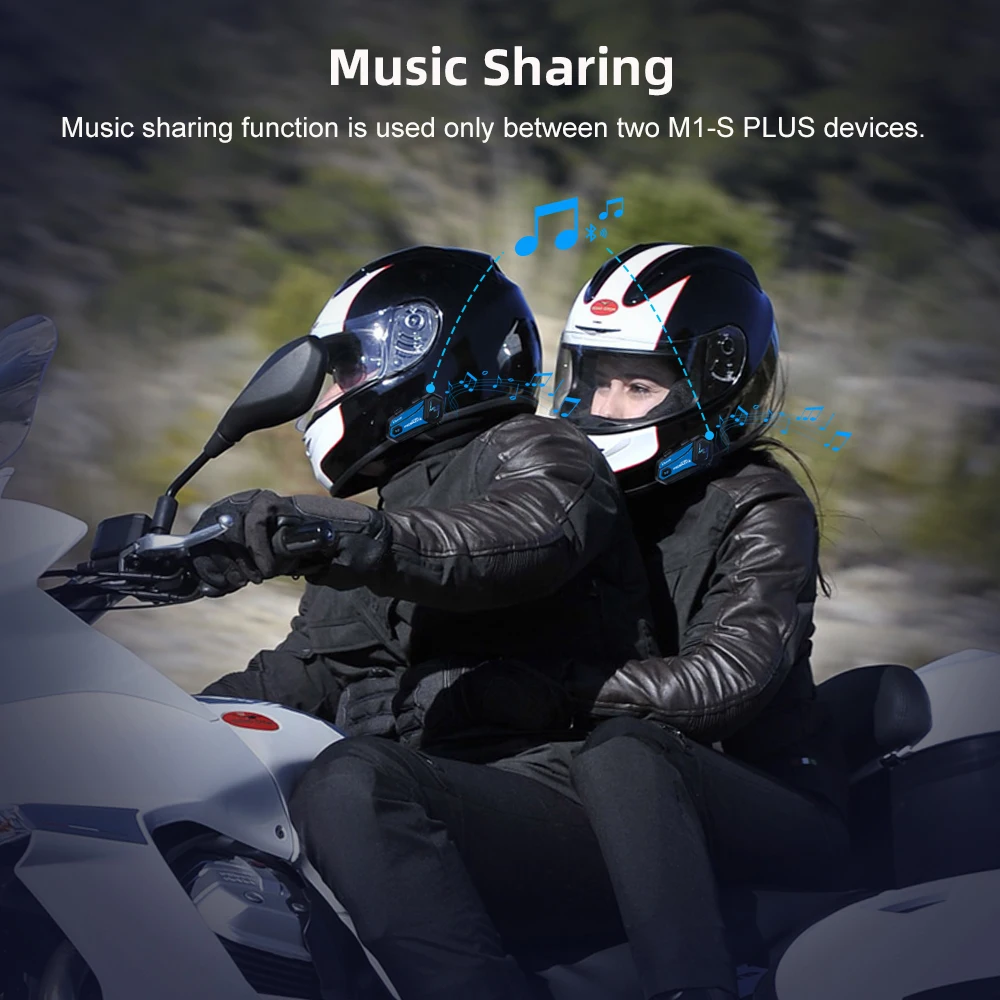 US $75.99 Fodsports M1S Plus Helmet Intercom Headset Motorcycle Bluetooth Intercom 8 Rider 2000M Interphone FM music sharing