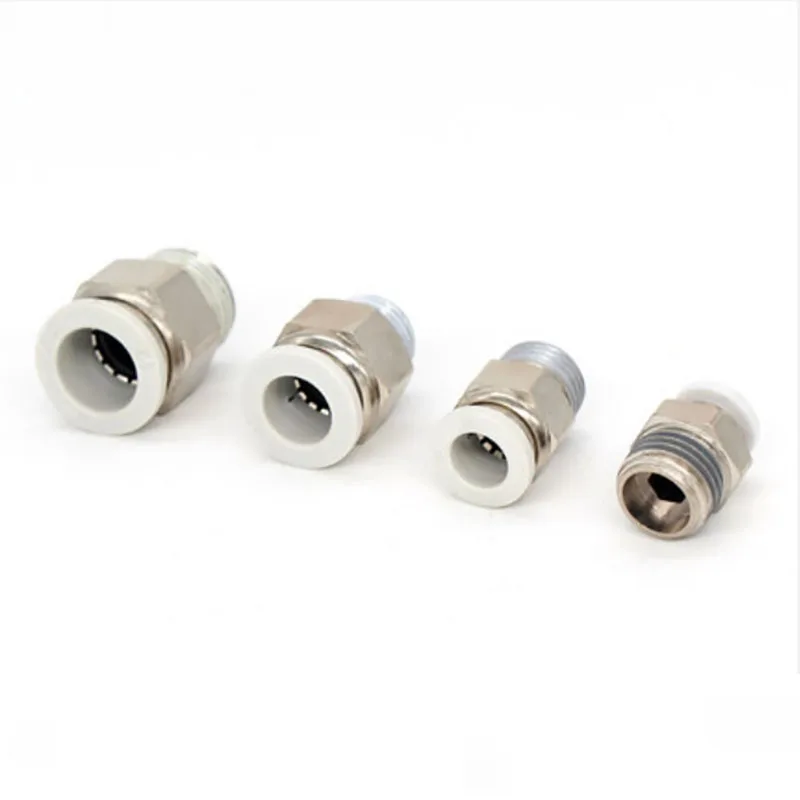 Free shipping HIGH QUALITY BSPT PC4-01_white,PC6-01_white,PC8-01_white, Pneumatic Connectors male straight one-touch fittings
