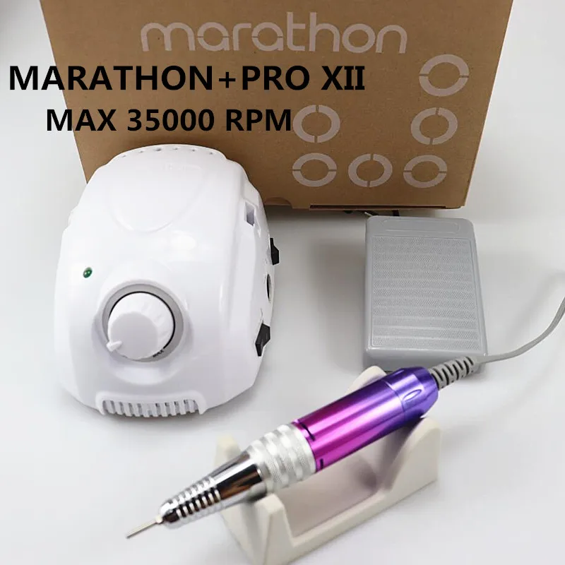 Электрическая дрель для ногтей MARATHON-Champion 3 PRO XII с ручкой 35K/40K мощная 210