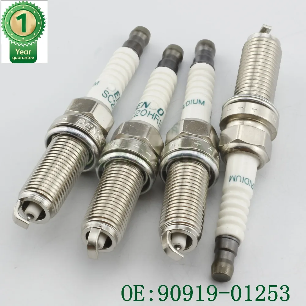 Hot Sale 4x Auto Spare Parts Cars Iridium Spark Plug OEM SC20HR11 90919-01253 For Toyota Corolla Matrix
