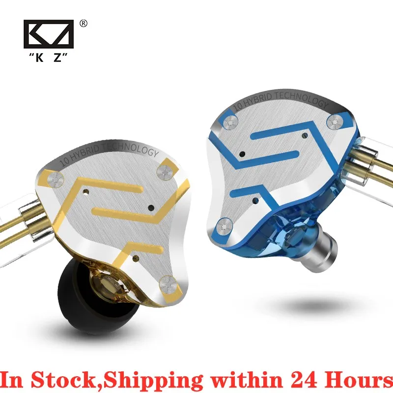 Гибридные наушники KZ ZS10 PRO 4BA + 1DD гарнитура HIFI наушники-вкладыши с монитором для AS10