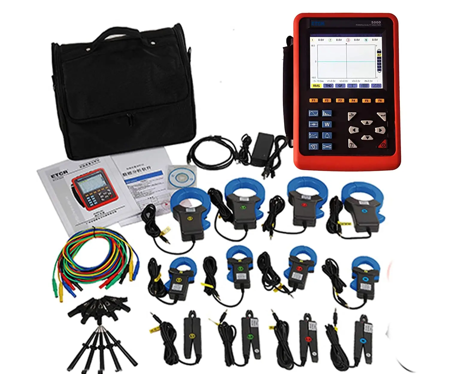 ETCR5000 Three Phase Power Quality Analyzer with Digital 3 Phase Power