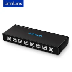 Unnlink – contrôleur synchrone USB à 8 ports KMV, 1 jeu de commandes clavier/souris, 8 pièces/ordinateur/ordinateurs portables/Tables pour poste de travail 