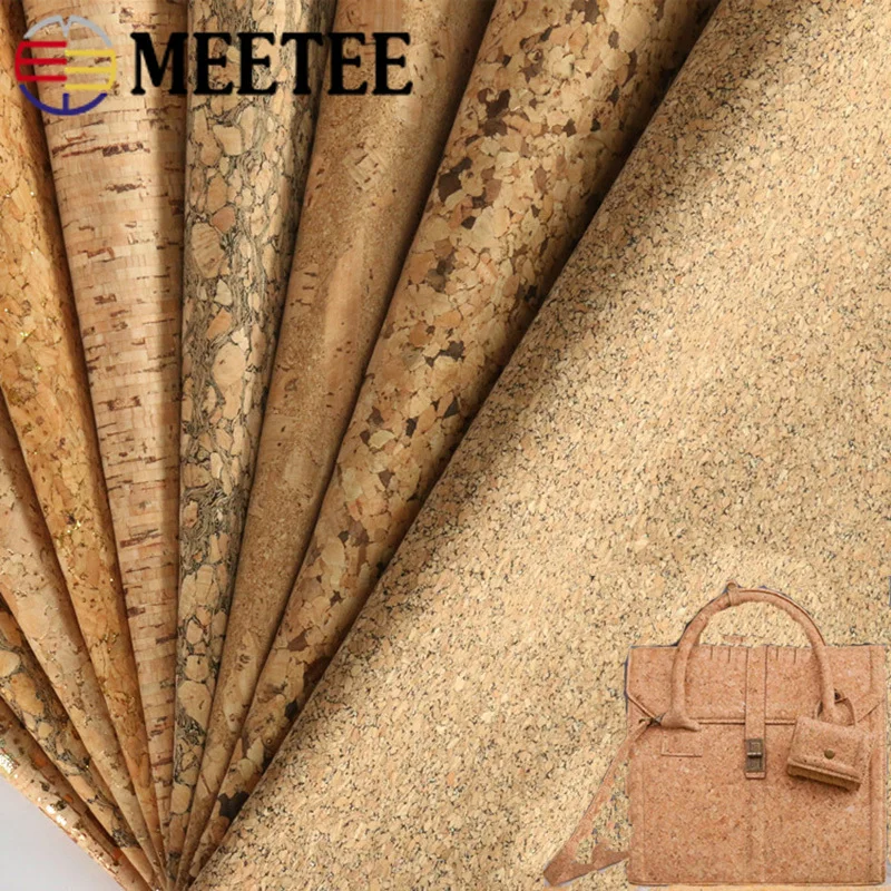 Meetee 200X137cm 0 5 мм Толстая натуральная пробковая кожа ткань DIY сумки обувь для багажа