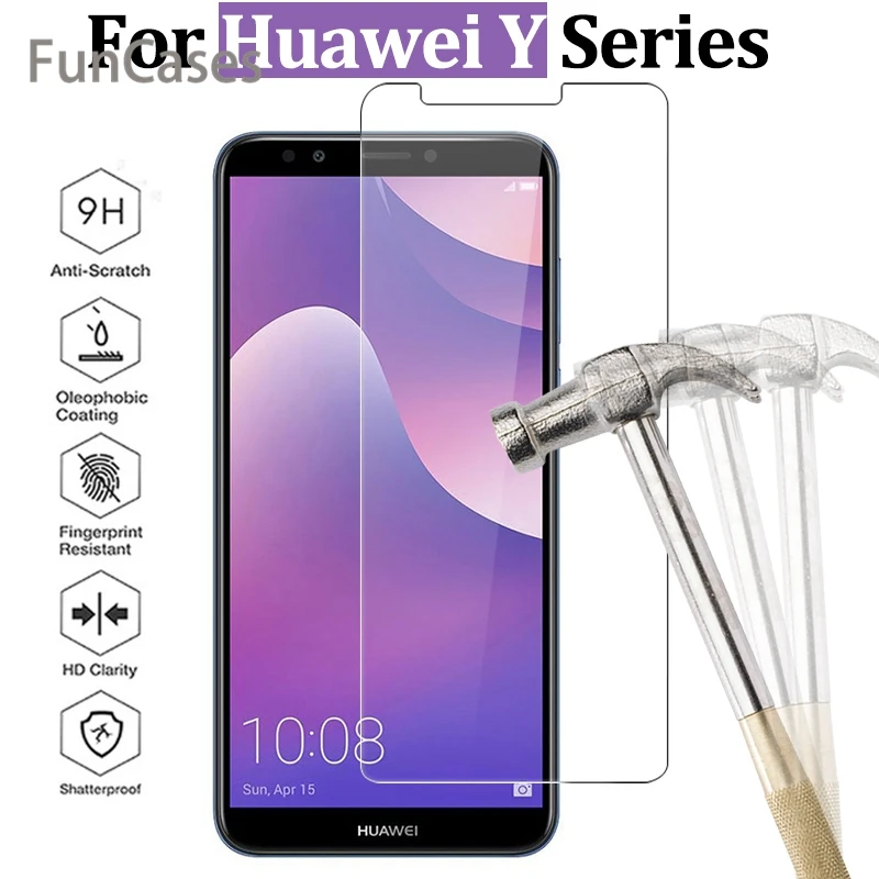 Tempered Glass For Huawei Y6 Prime 2018 Y9 Y7 Y5 Screen Protector Protection Film on Honor 7A 7C Pro 5.99 | Мобильные телефоны и