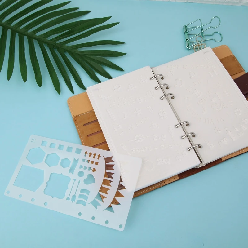 

Bullet Journal Stencil Plastic Planner DIY Craft Drawing Template Diary Decor A6