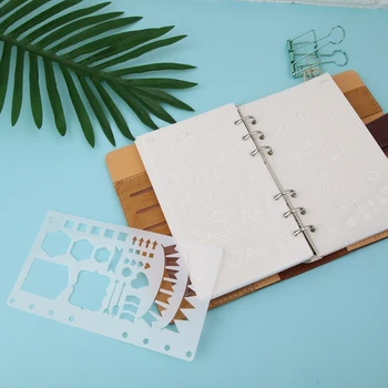 

Bullet Journal Stencil Plastic Planner DIY Craft Drawing Template Diary Decor A6