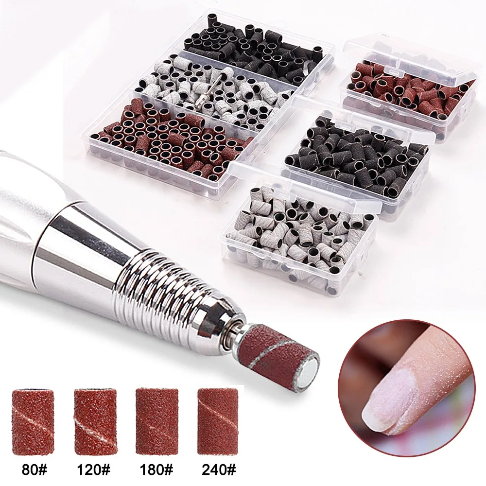 Lot De 60 Bandes Abrasives Pour Perceuse à Ongles - Grains 80/120/180/240 Avec Mandrin 3,1 Mm - Idéal Pour Manucure Et Pédicure