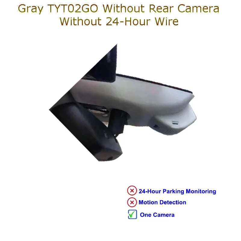 Jabriel 1080P Автомобильный видеорегистратор автомобиля Камера 24 часа видео рекордер двойной lensrear Камера для Toyota rav4 Camry Yaris Corolla Avensis t25 - Название цвета: Gray One Camera