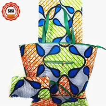 SISI модные африканские женские восковые сумки 3 шт./компл. Анкара восковая печать настоящая восковая ткань высокого качества 6 ярдов/шт для вечерние