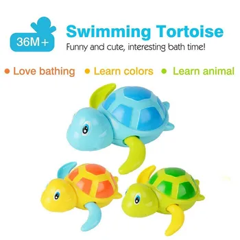 

Single Sale Cute Cartoon Animal Tortoise Classic Baby Water Toy Infant Swim Turtle Wound-up Chain Clockwork Kids Beach Bath Toys