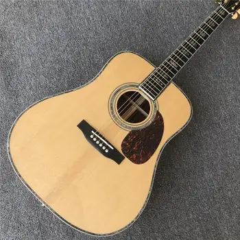 

Ebony fingerboard acoustic guitar 2019 New 41 inch D model AAA solid spruce top electric guitarra,Free shipping
