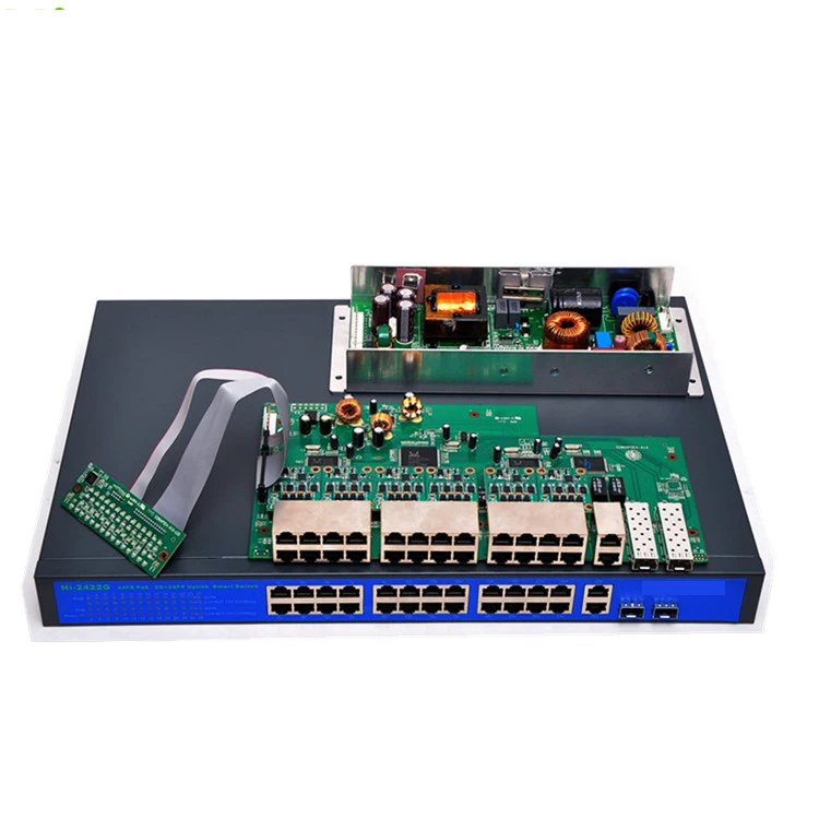 24 порта 250W полный коммутатор gigabit PoE с 2 sfp порт