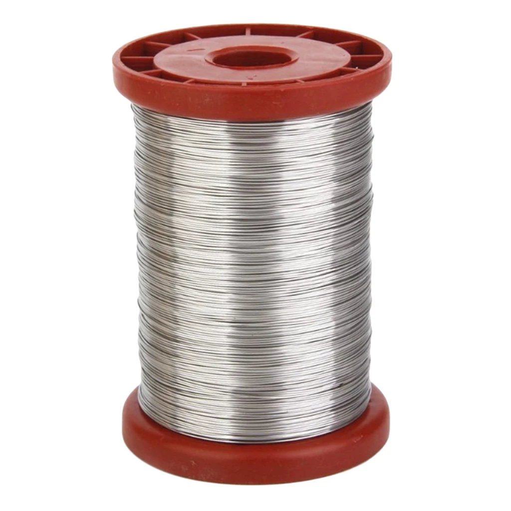 0.5mm 500G Stainless Steel Wire for Beekeeping Beehive Frames Tool 1 Roll, High Quality and long service life, Color Random,