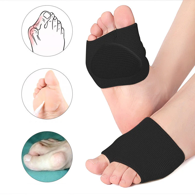 1 Pair Forefoot Cushion Metatarsal Sleeve Pain Relief Pad Toe Thongs Shoe Insole 