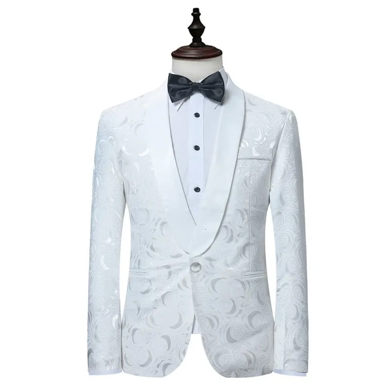 

Luxury Men Casual Suit Set White Single Button Slim Fit Traje British Style Wedding Suits Groom Tuxedos Costume Homme Mariage