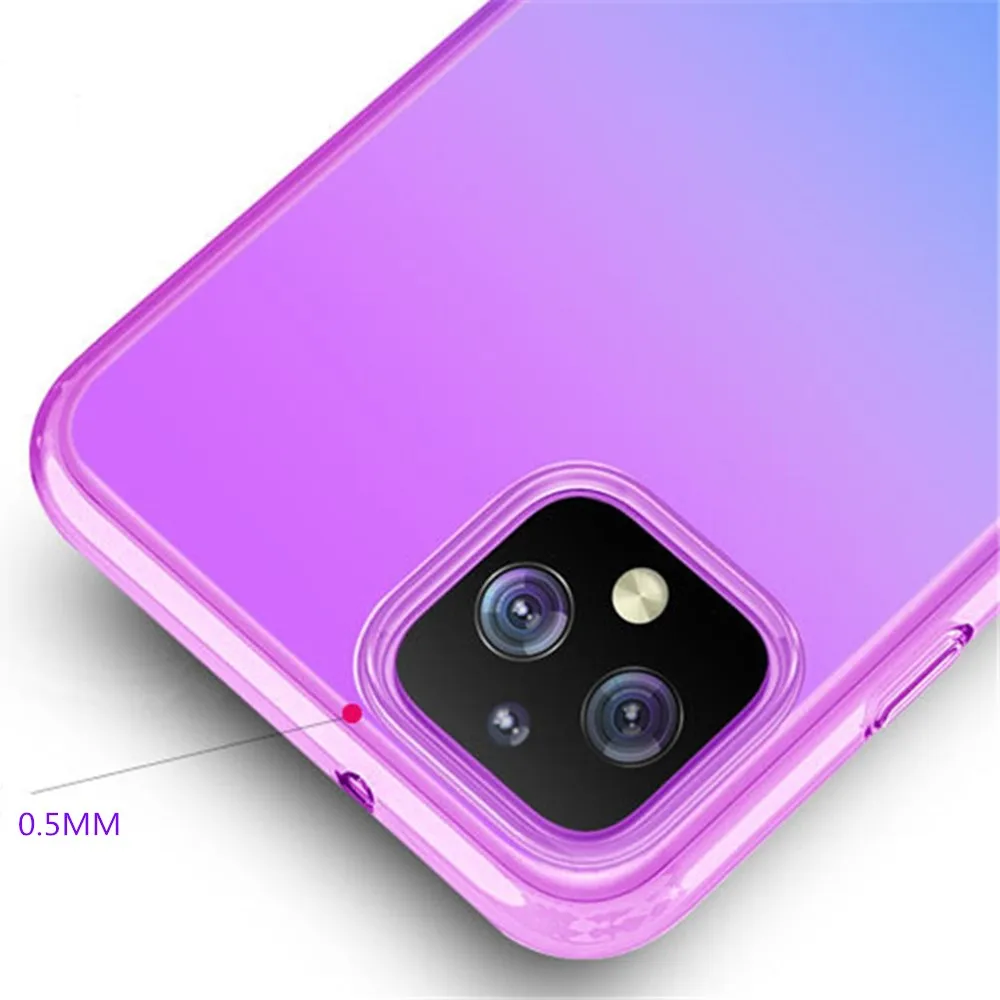 QUZONG градиентный цветной чехол для телефона для Google Pixel 4 4XL 3A 3AXL Мягкий Силиконовый противоударный чехол для Google Pixel 4 3A XL чехол s