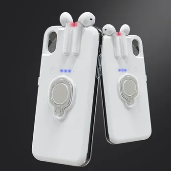 

Wireless Bluetooth Earphone Charging Phone Cases For iPhone 11 Pro MAX 6 6S 7 8 Plus Wireless Earphone Cover For iPhone X XS MAX