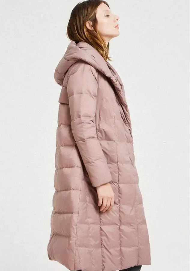 С фабрики, новинка года, зимние Роскошные парки на гусином пуху 90%, женская теплая тонкая пуховая куртка с капюшоном, F160 - Цвет: pink