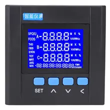 YG889E-3SY Многофункциональный 3-фазный цифровой ЖК-дисплей Мощность кВт-ч Электрический ток Напряжение Мощность счетчик энергии 220V Цифровой ваттметр