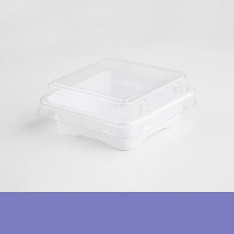 50 шт. Высокое качество креативный крем торт на вынос упаковочная коробка для выпечки украшения для муссов и десертов сыр пластиковая коробка с крышками - Цвет: box with lid3
