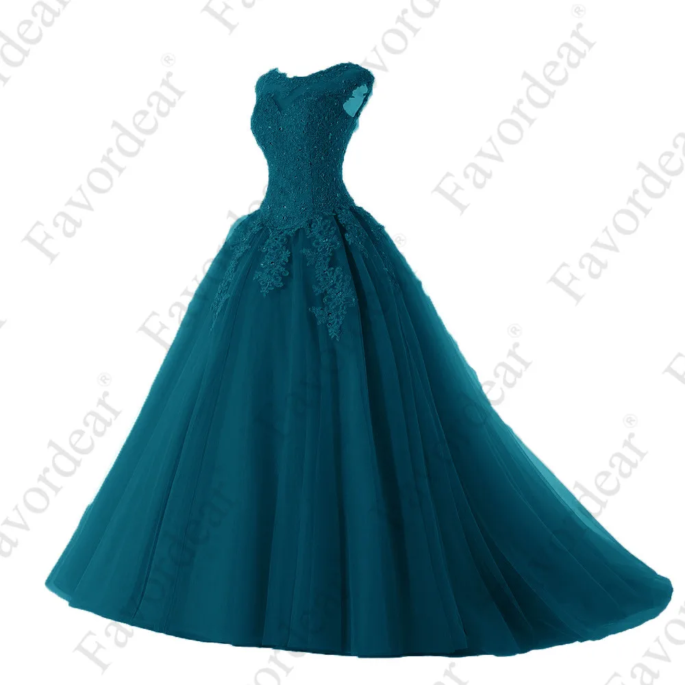 BLF-66-teal Favordear Пышное милое платье с бисером 16 Vestidos De 15 Anos с коротким рукавом серое бордовое бальное платье вечерние платья - Цвет: BLF-66-teal