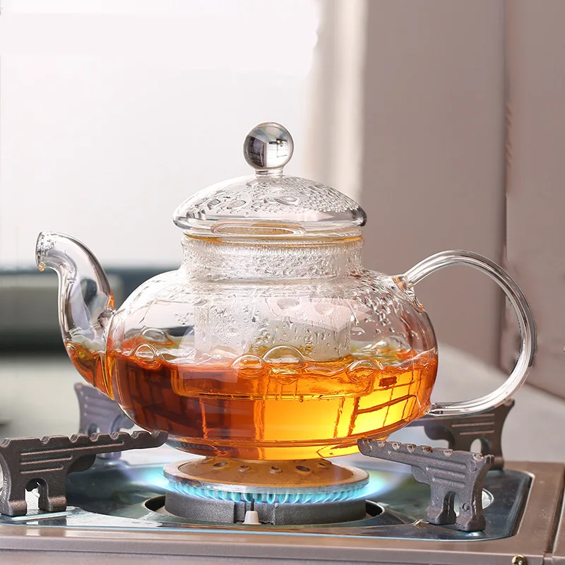 

Teapot Boiling Filter Heat-resistant Glass Tea Pot Set Thick Glass Teapot High-temperature Resistant Flower Pot Heating Kettle