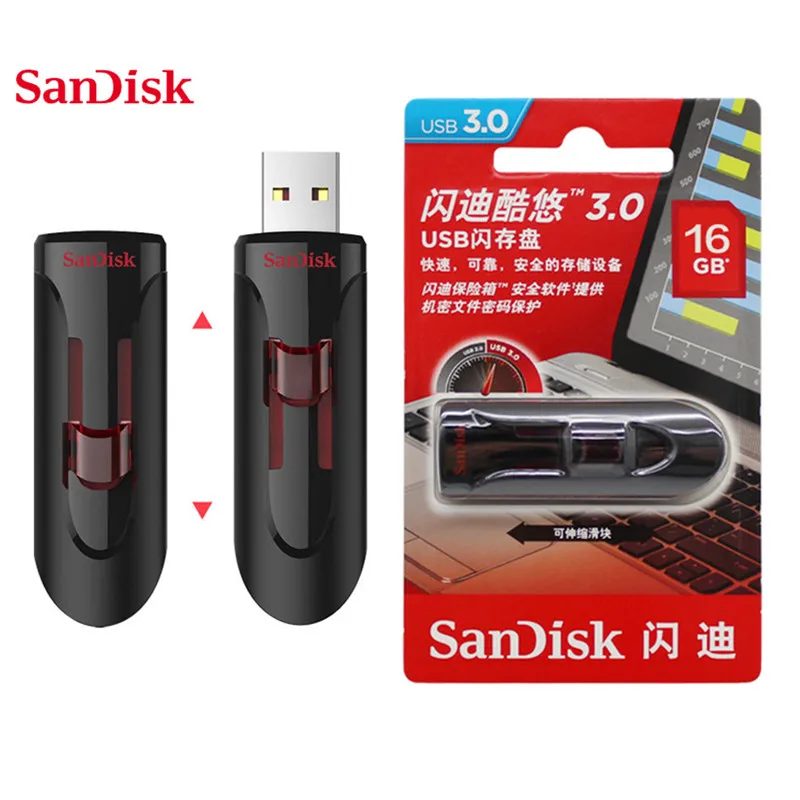 SanDisk USB флеш-накопители 128 Гб 64 Гб USB 3,0 Флешка 32 Гб 16 Гб флешка, высокоскоростной U диск CZ600