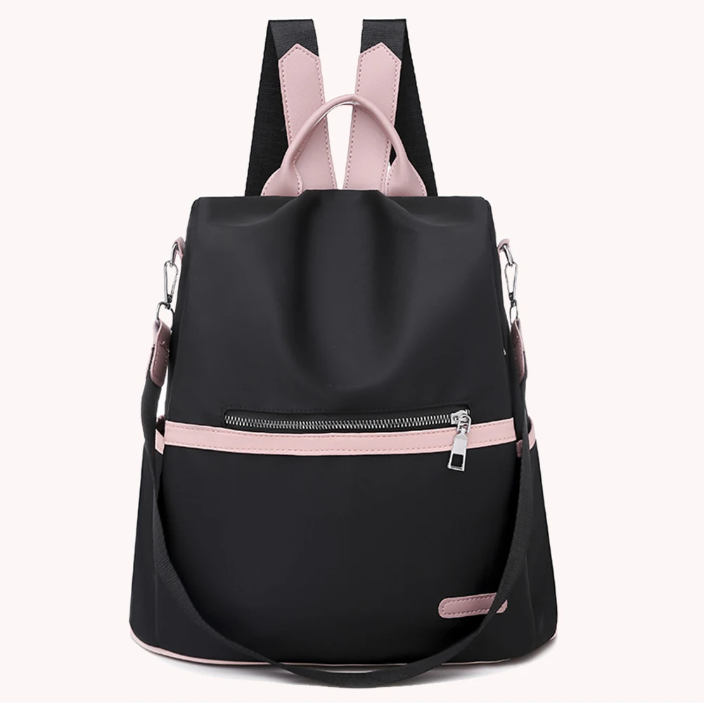 Women Oxford Cloth Contrast Color Backpacks Shoulder Crossbody Bag Casual Ladies Travel Anti-theft Large Capacity Handbag рюкзак