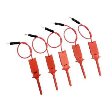 

5pcs Test Hook Clip - Mini Size Red Color Test Probe for Electronic Testing, Logic Analyzer
