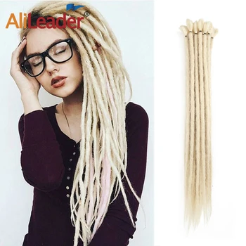 

Alileader 20 Inches Long Handmade Dreadlocks Synthetic Crochet Hair Extension Top Selling Crochet Braiding Hair 53 Colors