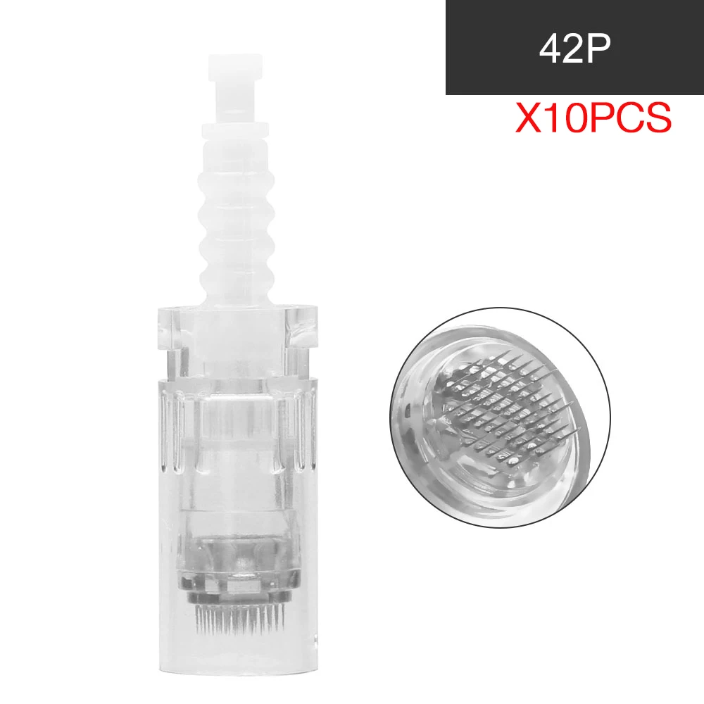 42 Pins Bayonet Dr ручка игольчатый картридж иглы отшелушивающие сужения пор устройство Электрический Микро прокатки Дерма StampTherapy Красота Инструменты - Цвет: 42 Pins