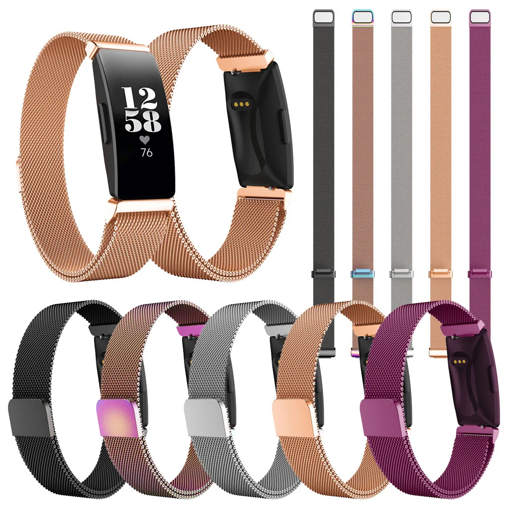 Замена аксессуары Миланской магнитного ремешок для Fitbit Inspire