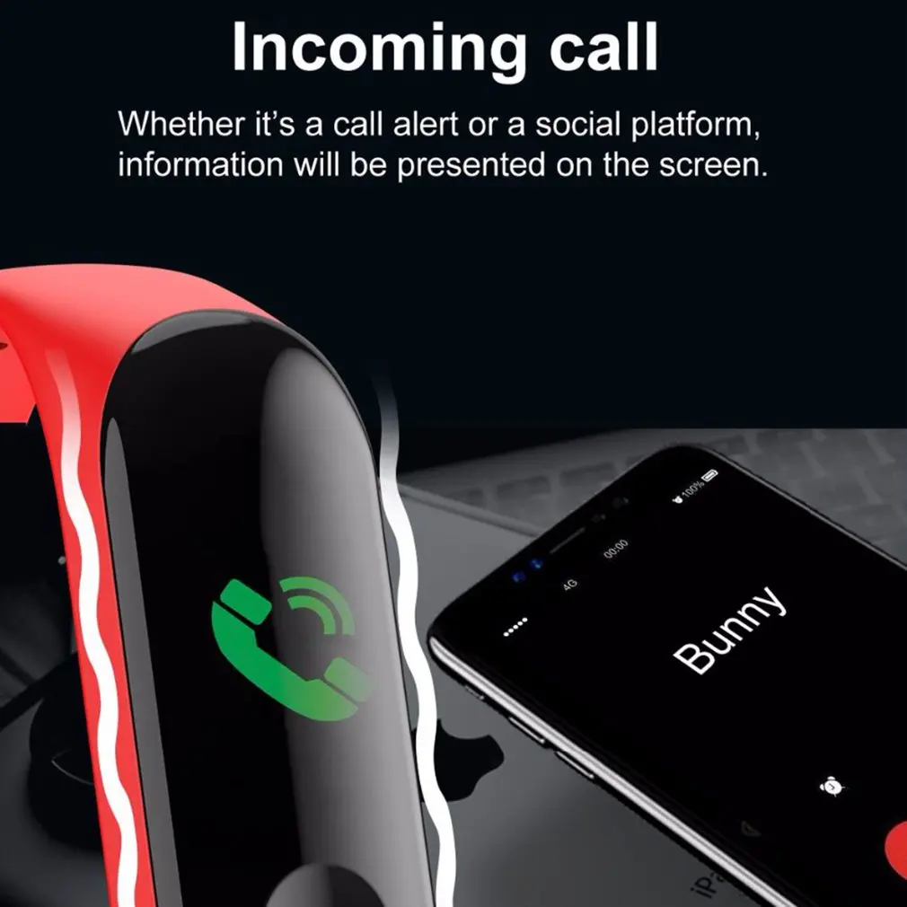 Smart Band Watch Bracelet Fitness Tracker Pedometer Blood Pressure Heart Rate Monitor Waterproof Wristband