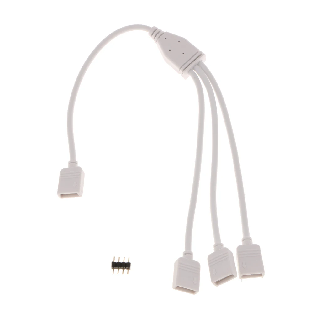 4Pin 1 To 2/3/4 Connector Female Cable Adapter For 3528 LED RGB Strip Light