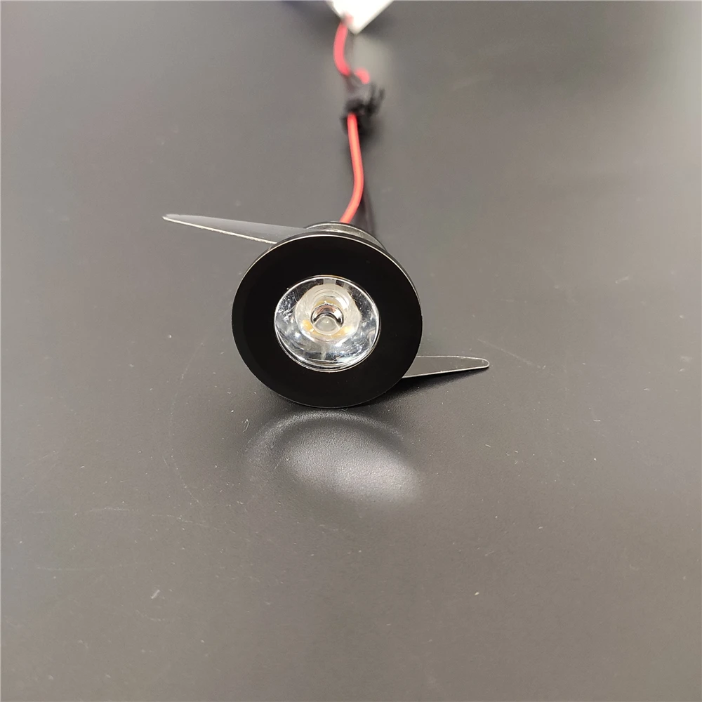 

35pcs/lot 1w mini spot light lamp black silver white 27mm Cut Hole Ceiling Recessed Spot Downlights without Driver