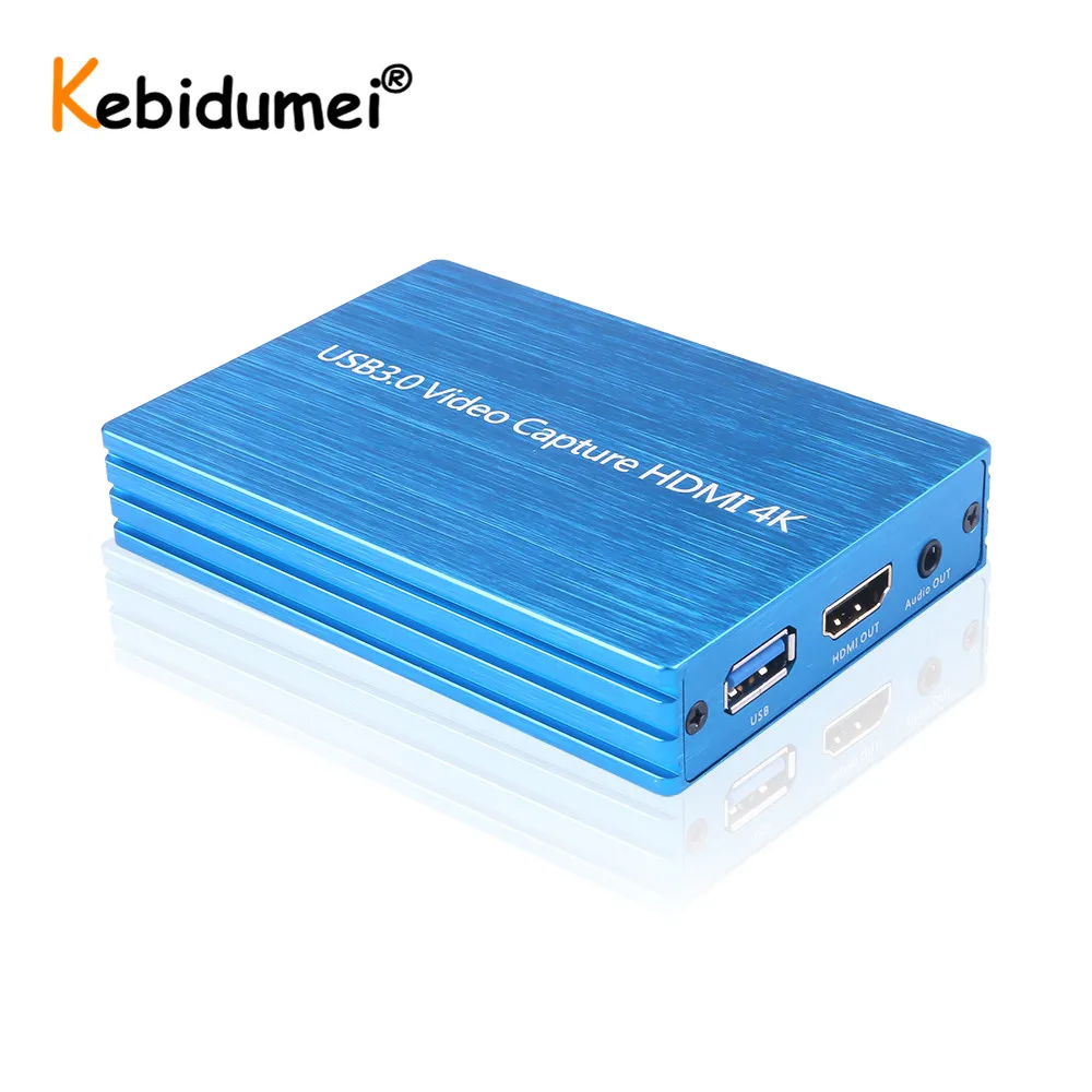 4K HDMI-compatible USB 3.0 Video Capture Card 1080P 60fps HD Video Recorder Grabber for OBS Capturing Gaming Live Streaming