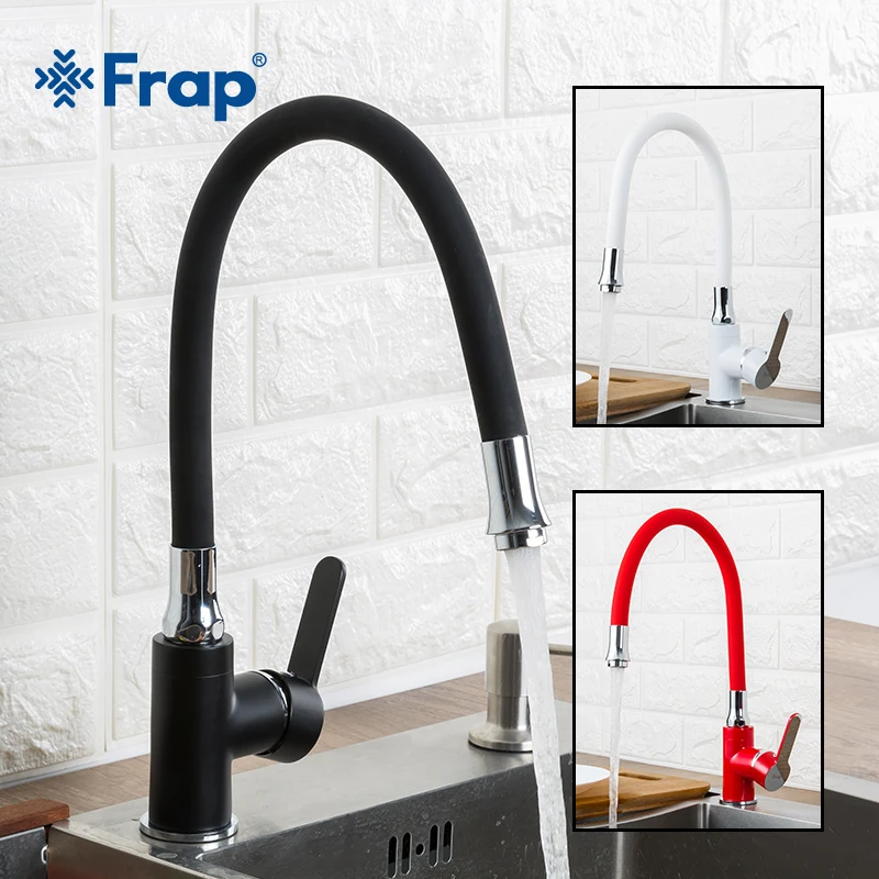  FRAP Kitchen Faucet modern style flexible kitchen sink mixer faucet taps single handle red white bl - 32833913932