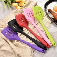 Spatule tourneuse en Silicone, pelle à frire, œuf, poisson, poêle à frire, tourneurs à fente, ustensiles de cuisine antiadhésifs, accessoires de cuisine 3
