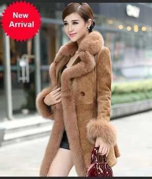 Günstige 2020 Fashion Einfache Elegante Schöne Schafe Pelz Integration Frauen Der Pelz Mantel Fuchs Pelz Mantel