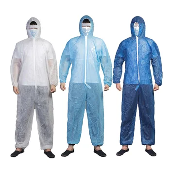 

Disposable Waterproof Breathable Hooded Coveralls Protection Suit Work Overall Dust-proof Antibacterial Anti-Viruses Suit