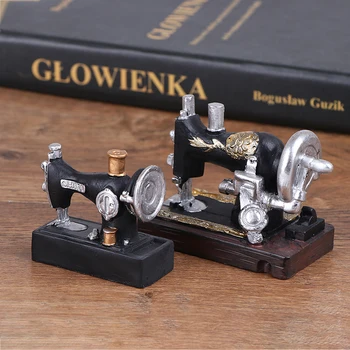 

2 Size Mini Sewing Machine Simulation Home Furniture for Girl Doll House Decor