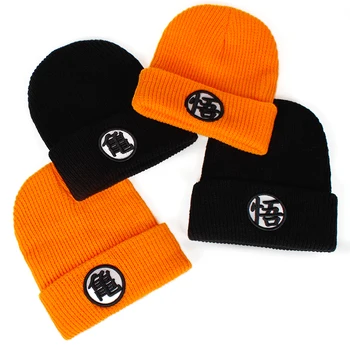 

High Quality Dragon Ball embroidery Cotton Casual Beanies For Men Women Fashion Knitted Winter Hat Hip-hop Skullies Hat